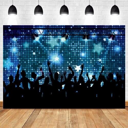 Yeele 80s 90s Dancing Theme Flash Lamp Carnival Backdrop Adult Birthday Party Background Photography Photo Studio Photophone