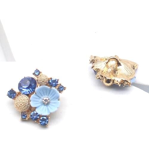 YWXINXI 10Pcs new alloy 20MM flower buckle buttons, DIY hand-sewn clothing and hair accessories decorative accessories