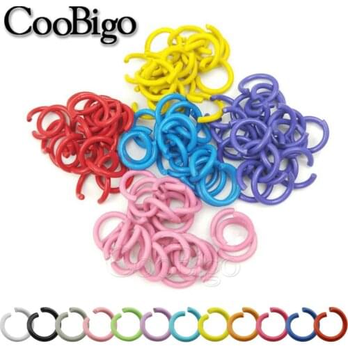 200pcs Jump Rings Open Ring Keychain Keying Bracelet DIY Jewelry Making DIY Craft Metal Colorful Size 1.2x8mm