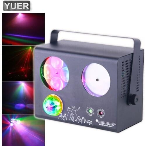 4IN1 Magic Ball DMX Stage Red Green Laser Projector Line Strobe Effect Lighting Effect DJ Disco Party Holiday Wedding Lights