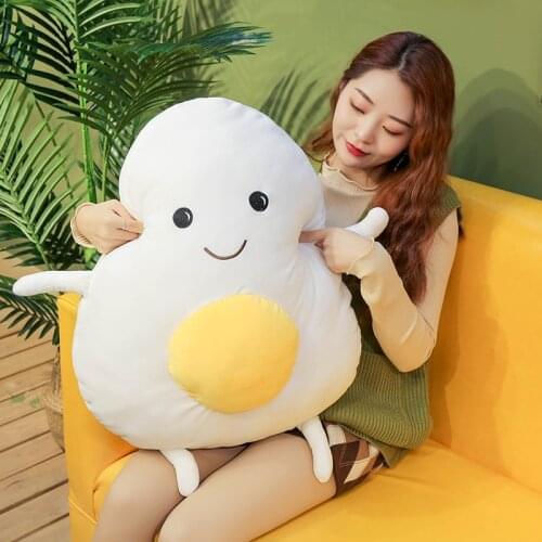 Kawaii Lazy Egg Plush Toy Eggs Jun Egg Yolk Brother Pillow Stuffed Egg Dolls for Children Christmas Gift Cute Lazy Eggs Squishy