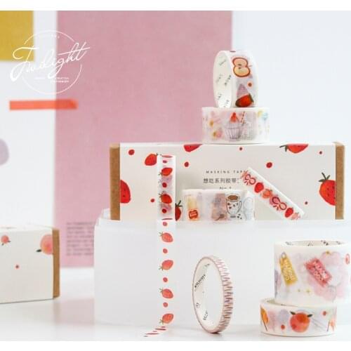 8pcs/lot Decorative Paper Washi Tape Set Office Supplies Stationery Masking Tape Paper Craft Scrapbooking Sticker