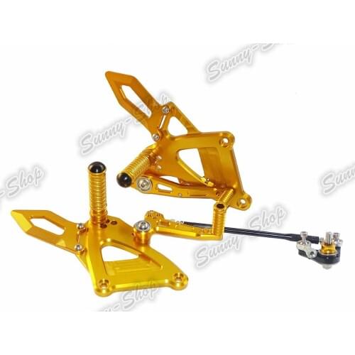 Adjustable Rider Rear Sets Rearset Footrest Foot Rest Pegs Gold For HONDA CB400F CB500F CBR400R CBR500R 2013 2014 2015 2016