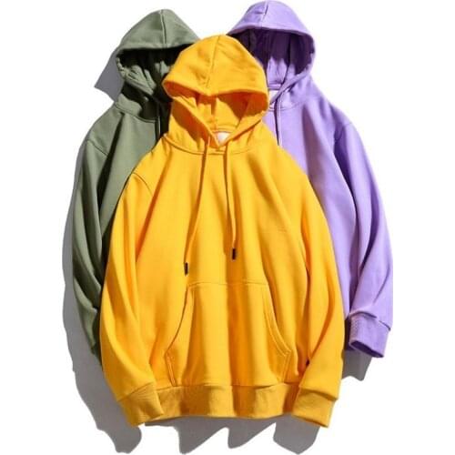 Obrix Casual Style Solid Color Warm Thick Unisex Hoodie Long Sleeve Soft Cotton Oversize Sweatshirt For Men And Women