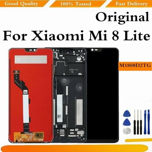 Original LCD For Xiaomi Mi 8 Lite LCD Display Touch Screen Digitizer Assembly With Frame For Xiaomi Mi8 Lite Mi 8X LCD Screen