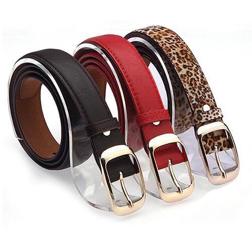 New Arriva Belt Woman Fashion Paint Waist Belt Faux Leather Alloy Buckle Casual Waistband Strap Black White Brown Leopard Belts