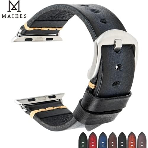 New Genuine Cow Leather apple watch band 38mm 40mm & apple watch bands 42mm 44mm Replacement strap bracelets Watch Accessories