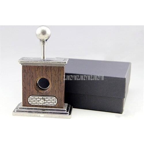 Vintage Style High Range Luxury Metal Blade Wooden Vertical Cigar Cutter Cigar Scissors High Quality Wood Smoking Cigar Cutter