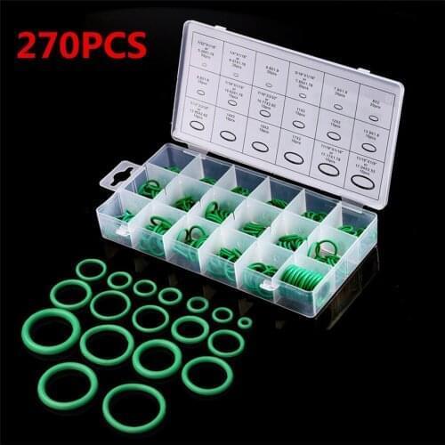 Universal 270pcs Car HNBR A/C System Air Conditioning O Ring Seals Set Vehicle Kit Tools