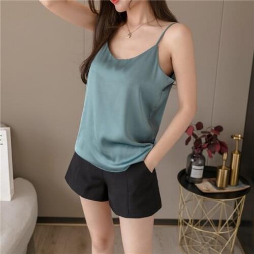 YING DE MEI Womens Silk Tops