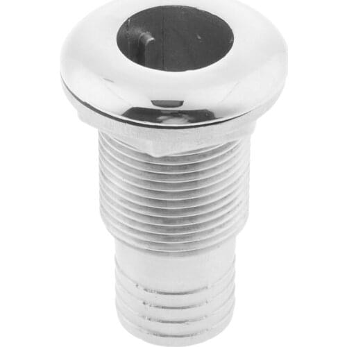 1 Piece Stainless Steel 1 Inch Boat Through Drain Pipe Marine Yacht Assembly