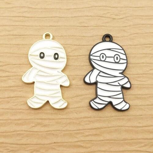 10pcs 16x26mm enamel halloween charm for jewelry making and crafting earring pendant bracelet and necklace charm
