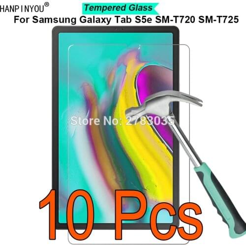 10 Pcs/Lot For Samsung Galaxy Tab S5e SM-T720 SM-T725 10.5" 9H Hardness 2.5D Tempered Glass Film Screen Protector Guard