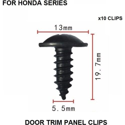 10x FOR HONDA WHEEL ARCH LINING INNER WING TRIM SPLASHGUARD MUDGUARD SELF TAPPING SCREWS Mudguard clip screw NEW