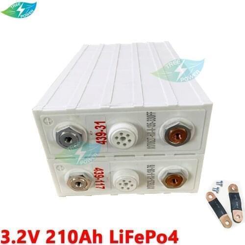 16pcs High consumption lithium LiFePO4 210AH 3.2V 210A battery for power electrical devices, UPS, solar panel power bank