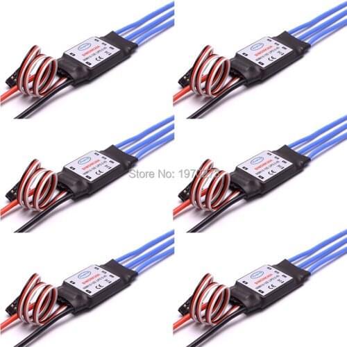 6Pcs 30A SimonK Brushless ESC Electronic Speed Controller With BEC 2A For Quadcopter Multicopter F550 X525