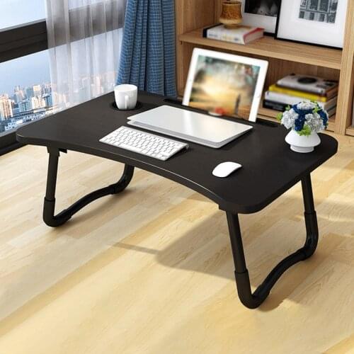 60 x 40 x 28cm Bed Desk With Card Slot Cup Holder Foldable Laptop Computer Table Notebook Stand Bed Sofa Small Study Table