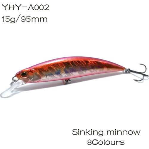 95mm 15g Fishing Lures Sinking Minnow Simulation Sea Fishing Hard Bait