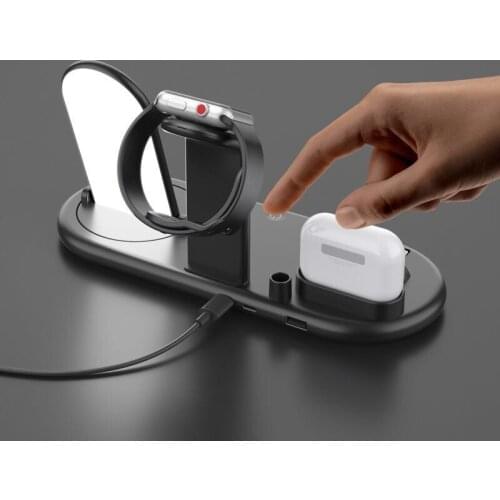 Fast Charging Wireless Chargers Stand For 12 Wireless Chargers 7 in 1 Charger For iphone 12 11 8 charger for iphone With LED