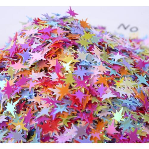 Pailette Star Sequins 10mm Paillettes Mix Color Pink White Sequin for Nails Art Wedding Christmas Decoration Confetti 20g