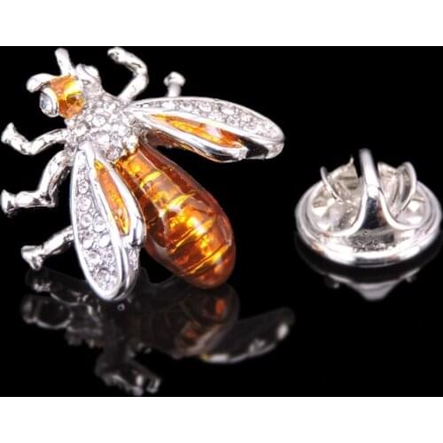 Beautiful bee Brooch new fashion jewelry mens and womens wedding shirt clothing scarf suit LAPEL BADGE PIN gift