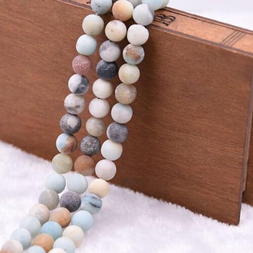 Matte Natural Stone Beads Round Loose Spacer Bead For Jewelry Making 4/6/8/10/12mm DIY Necklace Bracelet