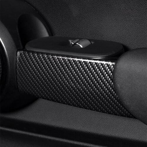 Car door interior modification interior door handle decoration stickers For BMW MINI CooperS ONE JCW F56 car styling accessories