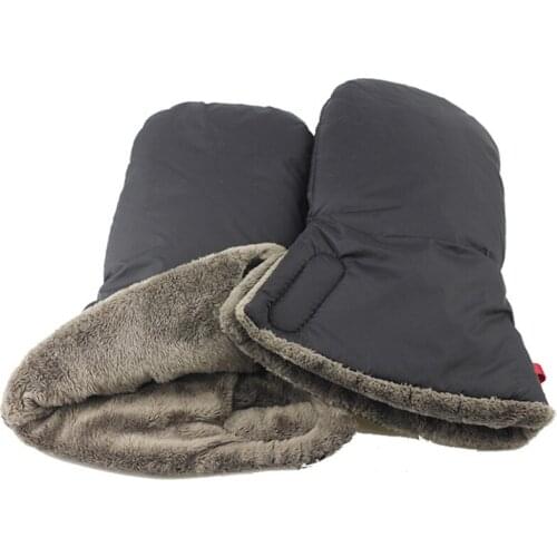 Baby Carriage Stroller Gloves Warm Fur Fleece Pram Hand High Quality Portable Comfortable Waterproof Muff Baby Pushchair