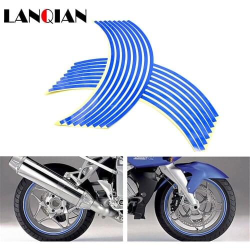 For Kawasaki VERSYS 1000 VULCAN/S 650cc Z800 Z 1000SX motorcycle sticker Colorful motor wheel stickers Reflective Rim Strip
