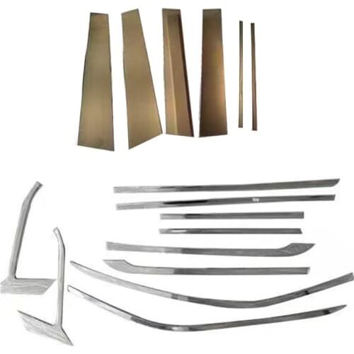 For Nissan Kicks 2017 2018 Stainless Steel Chrome Full Set Door Window Moulding Trim Strips B Pillar Cover 16pcs/set Car Styling