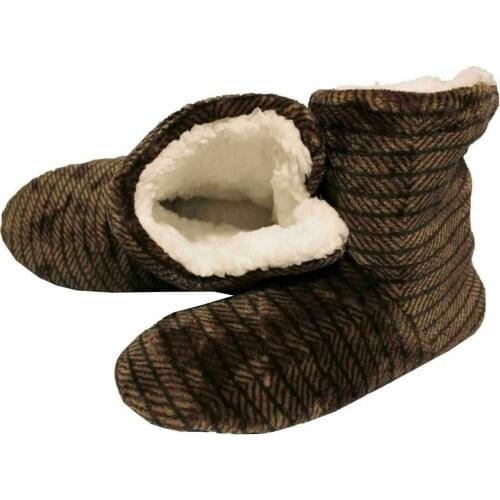 House Boots Brown Black Men Slippers Ankle Boots Slippers Rubber Sole Stripes Home