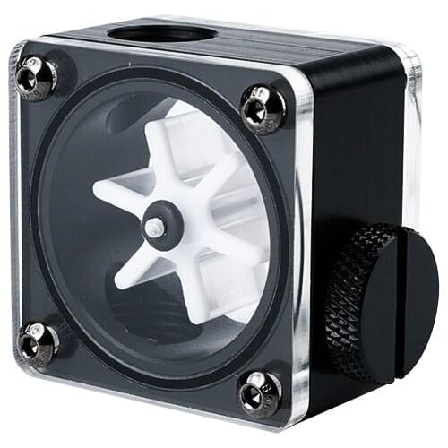 G1/4 x3 Water Flow Glass Flower Indicator,Custom Computer Water Cooling Liquid Accessory Black White