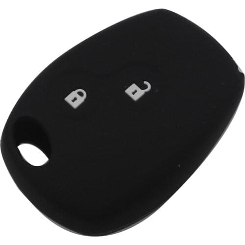 Jingyuqin 10pcs Silicone Remote 2 Buttons Car Key Case Cover for Renault Kangoo DACIA Scenic Megane Sandero Captur Twingo Modus