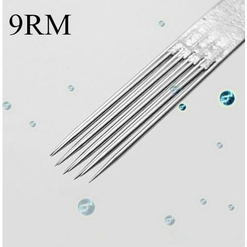 Box Of 50pcs Disposable Sterilized 9RM Tattoo Needles (9 Curved Magnum) Wholesale Supply