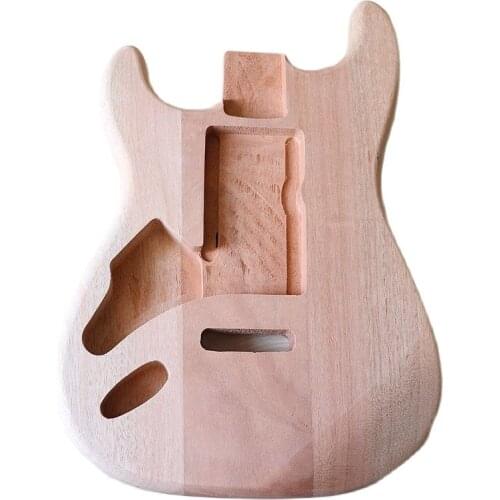 Left hand ST electric guitar body okoume wood factory made natural color