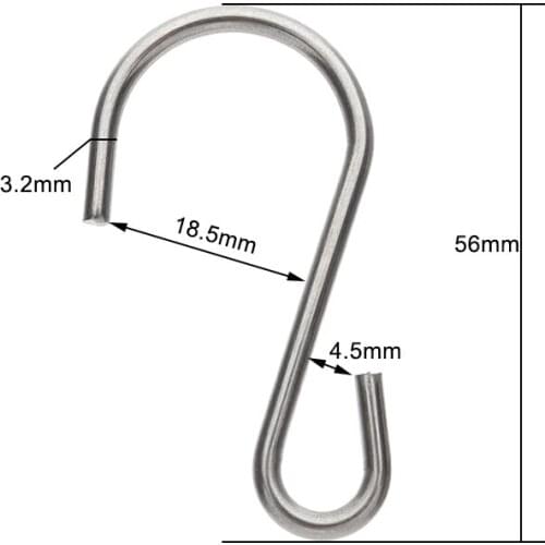 CKysee 35/45mm Stainless Steel Hook Closed S Type Multifunctional Hardware Hook For DIY Jewelry Making