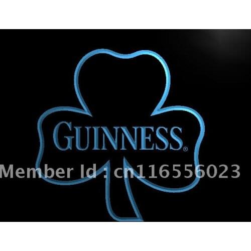 LA018- Guinness Shamrock Beer Bar Club LED Neon Light Sign home decor crafts