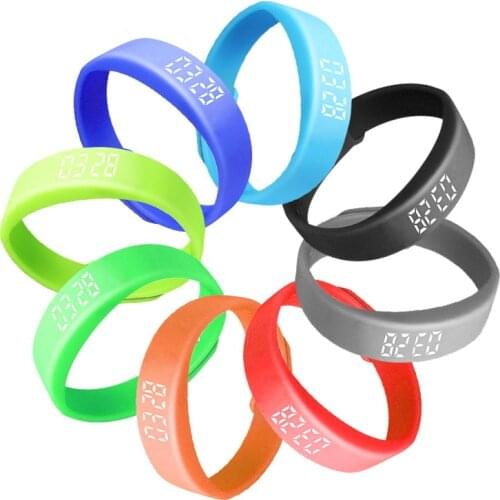 Hot selling silicone smart watch pedometer calorie tracking sports bracelet student gifts men women Alarm clock bracele Laosibin