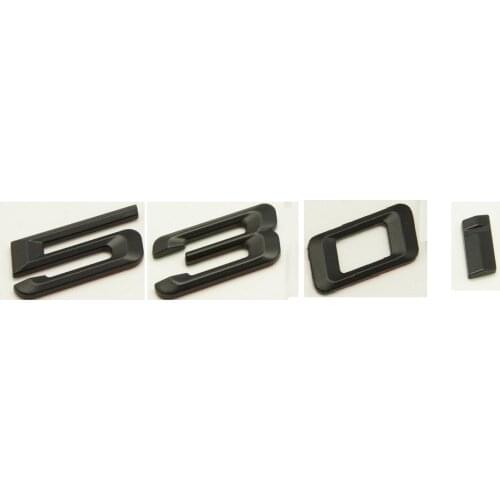 Matte Black ABS Number Letters Word Car Trunk Badge Emblem Letter Decal Sticker for BMW 5 Series 530i