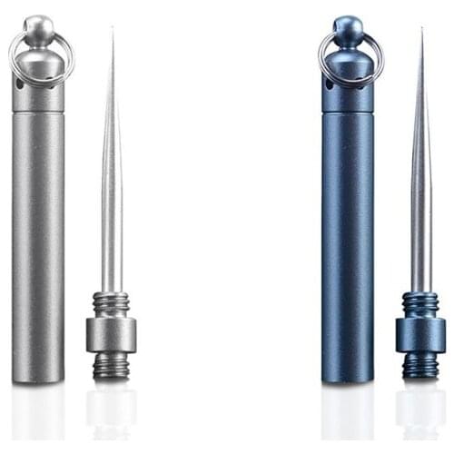 Multi Tool EDC Toothpick Bottle Fruit Fork Stainless Steel Toothpick With Protective Case Holder Lightweight Portable Tool