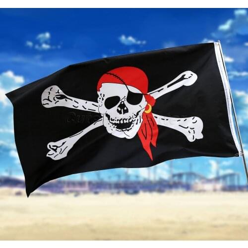 Fashion Skull Crossbones Pirate Flag Jolly Roger Polyester Hanging Banners Home Festival Party Decoration Flags Supplies