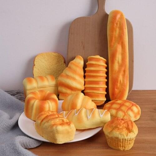 Squishy Food Creative Simulation Bread Toast Donuts Slow Rising Squeeze Stress Relief Toys Simulation Model