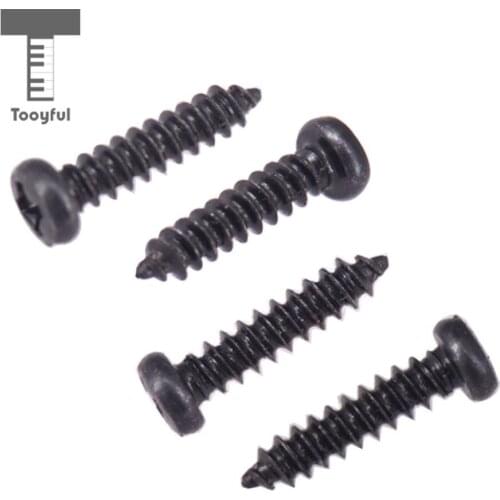 Pack of 50 Tuning Peg Tuning Key Mounting Screws for Electric /Acoustic Guitar Bass 11 x 2.2mm Black