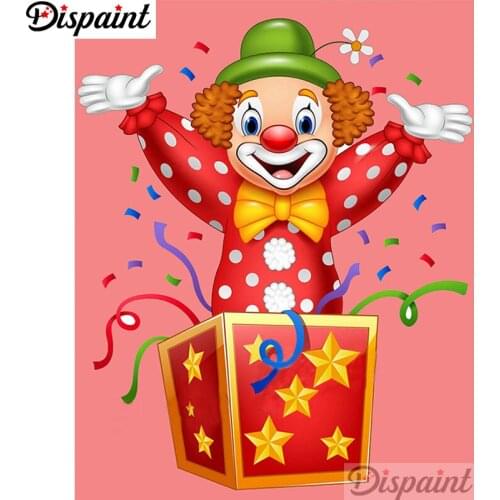 Dispaint Full Square/Round Drill 5D DIY Diamond Painting "Clown gift scenery" 3D Embroidery Cross Stitch Home Decor Gift A12393