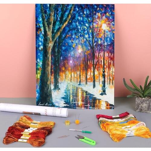 Thoughts The Tropics Pre-Printed 11CT Cross-Stitch Embroidery Full Kit DMC Threads Handicraft Painting Craft Sewing Adults