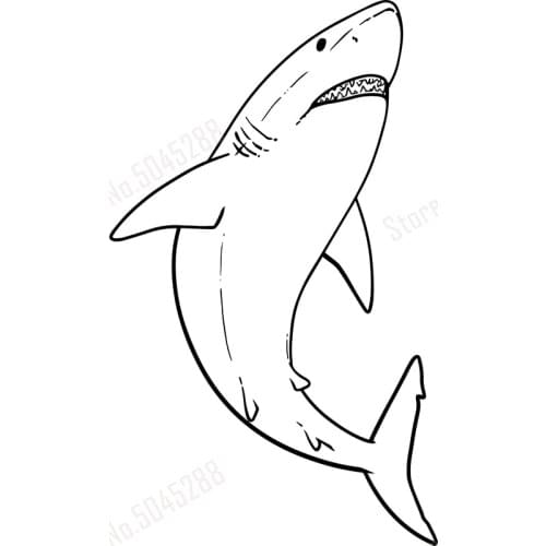 Shark Pattern Car Decals Window Decoration Animal Shark Car Stickers Fierce Animal Shark Stickers H169