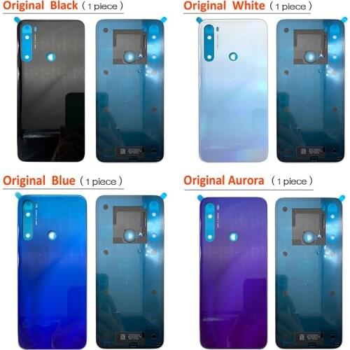 Original New Real Back Battery Cover Door Housing Case With Glue Adhesive Sticker For Xiaomi Redmi Note 8