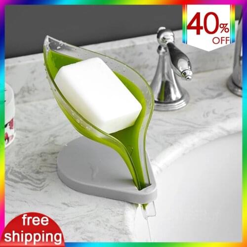 Leaves Suction Cup Soap Dish Plastic Soap Dish Soap Dish for Bathroom Creativity