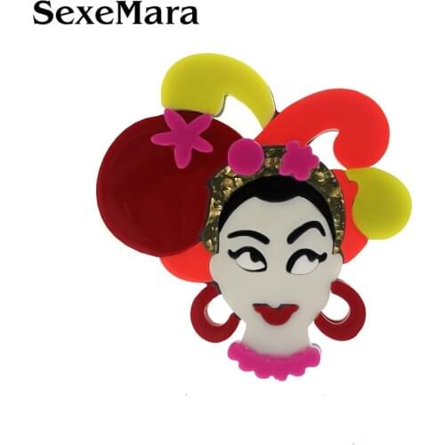 SexeMara Brooches Girl On Clothes