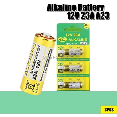 3pcs/Lot Alkaline Battery 12V 23A 23GA 21/23 A23 A23S E23A EL12 MN21 MS21 V23GA MN21 L1028 RV08 GP23A K23A For Doorbell remote